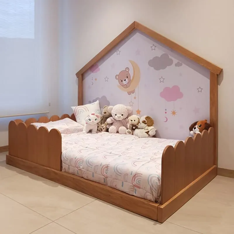 cama casita jardin